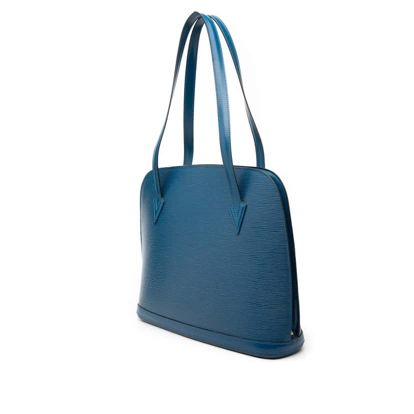Louis Vuitton Epi Lussac Blue Leather Very good condition - Back View