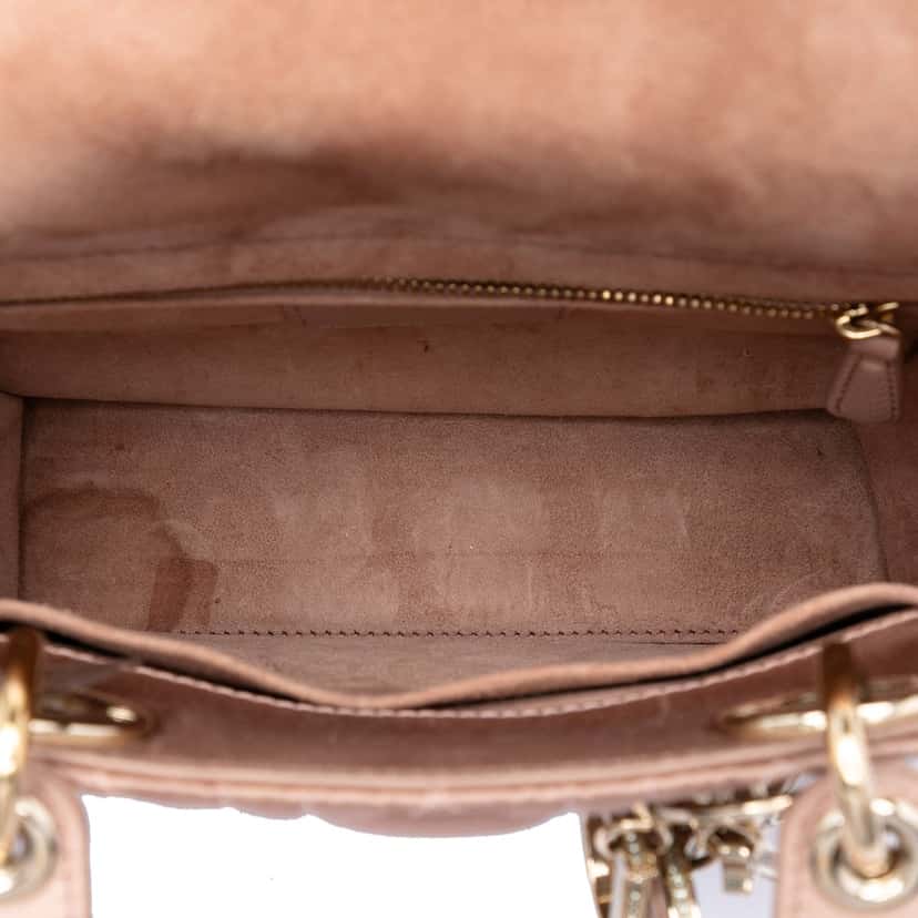 Dior Small Satin Cannage My ABCDior Lady Dior Pink Very good condition - Model View