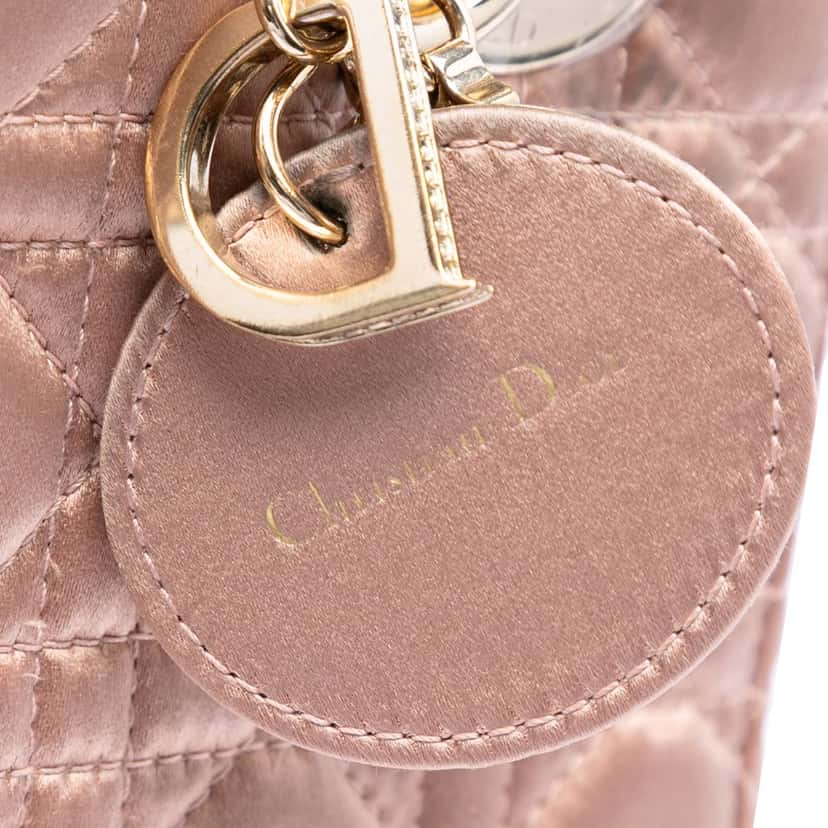 Dior Small Satin Cannage My ABCDior Lady Dior Pink Very good condition - Box View