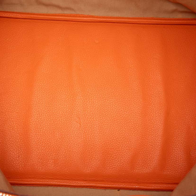 Hermès Clemence Bolide 45 Orange Leather Very good condition - Model View