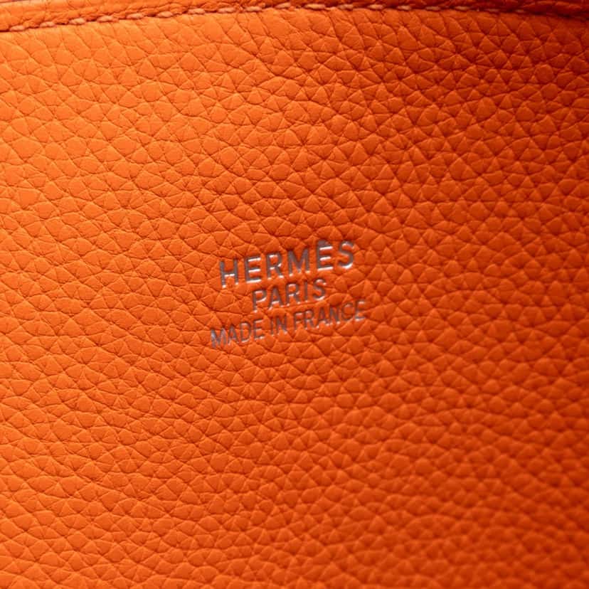 Hermès Clemence Bolide 45 Orange Leather Very good condition - Box View