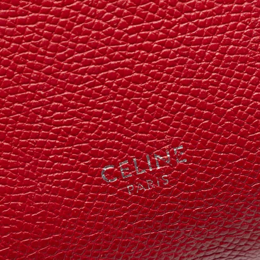 Celine Nano Grained Calfskin Belt Bag Red Leather Very good condition - Box View