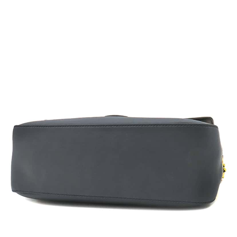 Fendi Bicolor Leather Double F Baguette Satchel Blue Leather Very good condition - Inside View