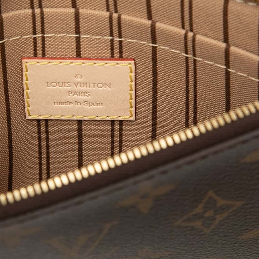 Louis Vuitton Monogram Neverfull MM Pouch Brown Very good condition - Box View