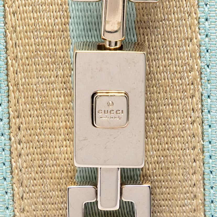 Gucci Canvas Web Jackie Shoulder Bag Green Very good condition - Box View