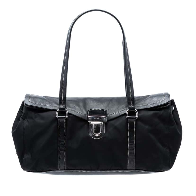 Prada Tessuto Easy Shoulder Bag Black Very good condition - Front View