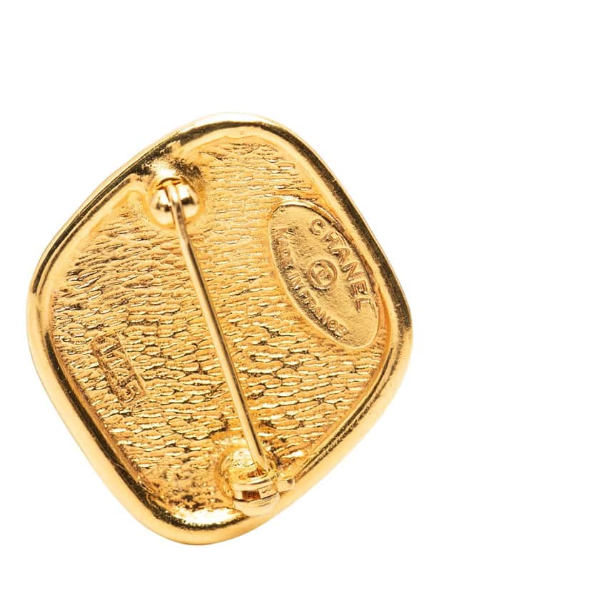 Chanel Gold Plated 31 Rue Cambon Diamond Brooch Gold Metal Very good condition - Inside View
