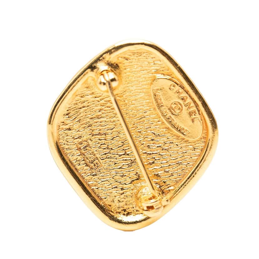 Chanel Gold Plated 31 Rue Cambon Diamond Brooch Gold Metal Very good condition - Model View