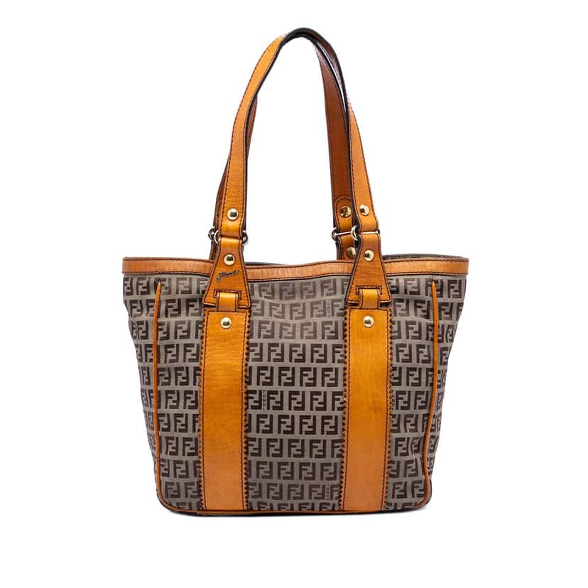 Fendi Zucchino Canvas Tote Beige Very good condition - Front View