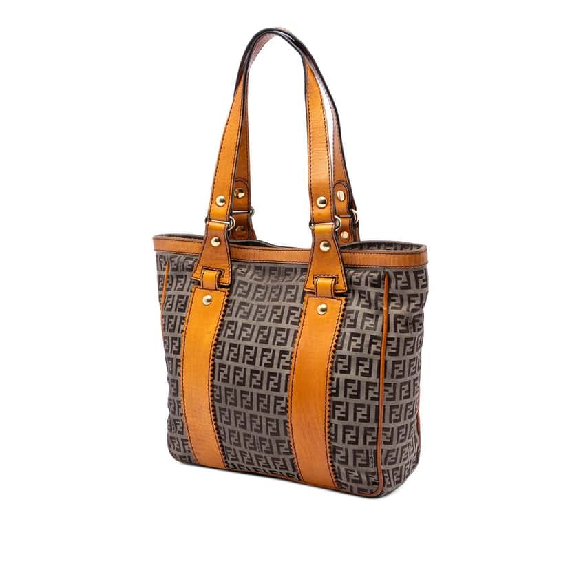 Fendi Zucchino Canvas Tote Beige Very good condition - Back View