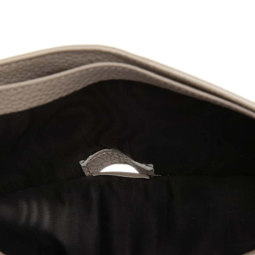 Saint Laurent Grained Leather Tiny Cassandre Bifold Wallet Beige Leather Very good condition - Box View