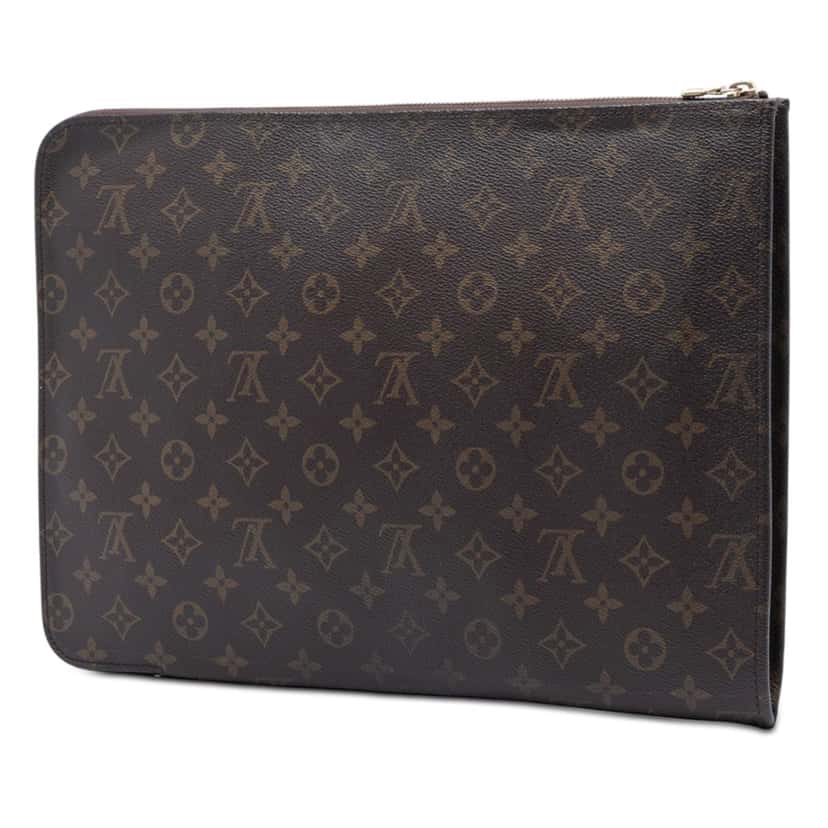 Louis Vuitton Monogram Poche Documents Portfolio Brown Very good condition - Back View