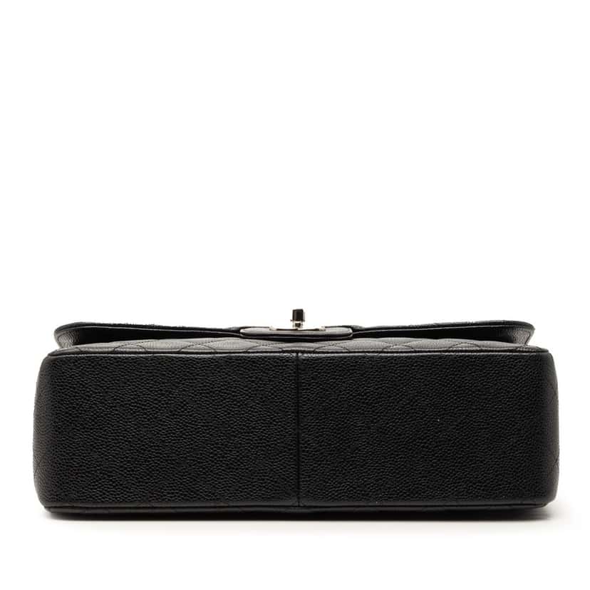Chanel Jumbo Classic Caviar Double Flap Black Leather Very good condition - Inside View