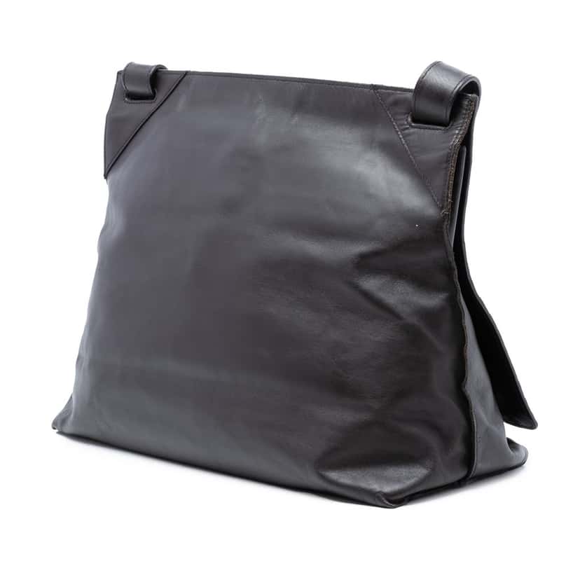 Bottega Veneta Nappa Intrecciato Messenger Bag Brown Leather Very good condition - Back View