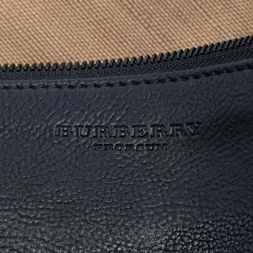 Burberry Mega Check Canvas Drawstring Backpack Brown Very good condition - Box View