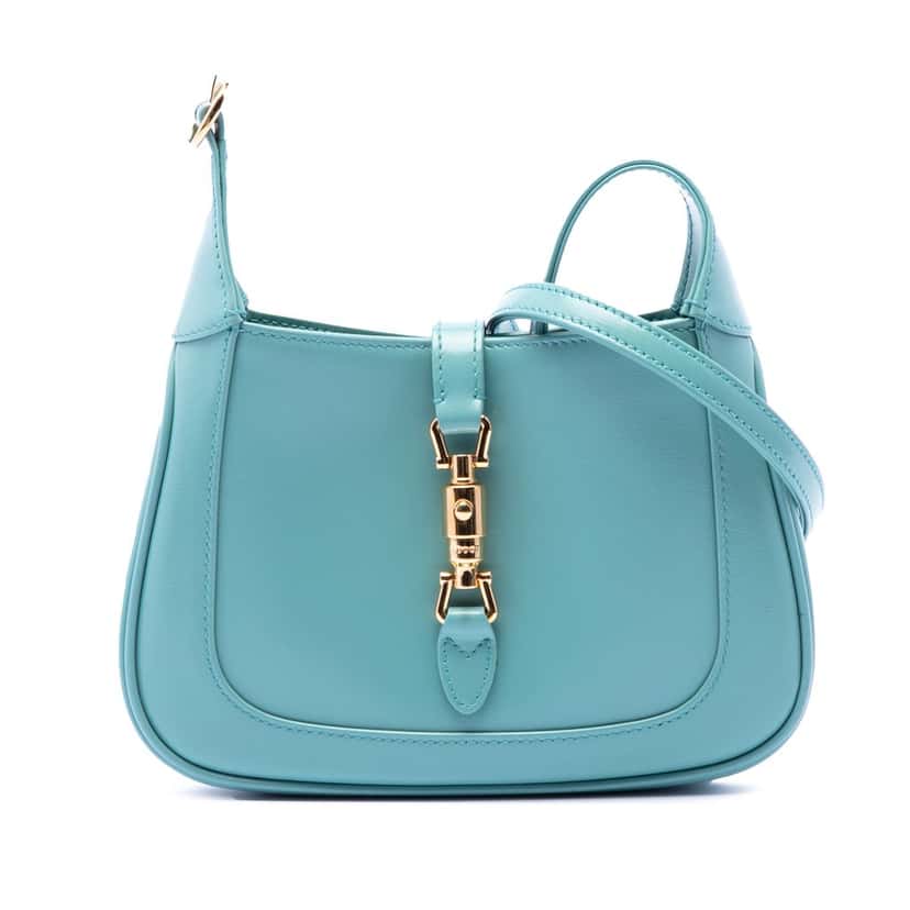 Gucci Mini Calfskin Jackie 1961 Crossbody Blue Leather Very good condition - Front View