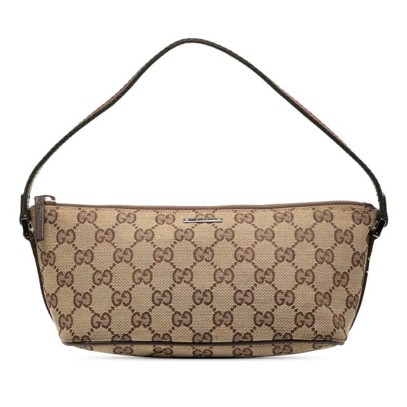 Gucci GG Canvas Web Boat Beige Very good condition - Front View