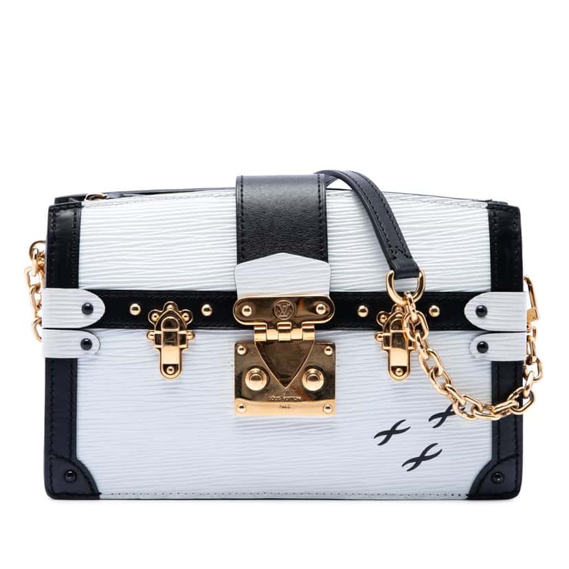 Louis Vuitton Epi Trunk Clutch White Leather Very good condition - Front View