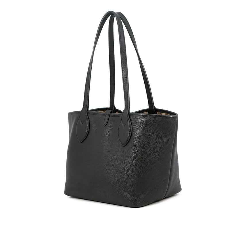 Gucci Small Grained Calfskin Totissima Reversible Tote Black Leather Very good condition - Back View