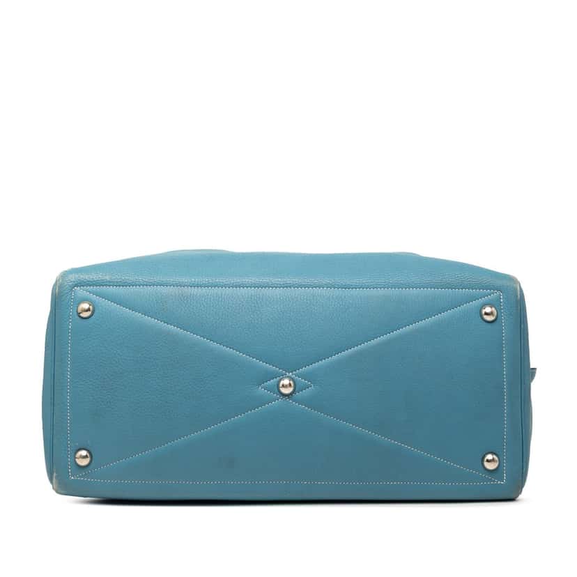 Hermès Clemence Victoria Travel 43 Blue Leather Very good condition - Inside View