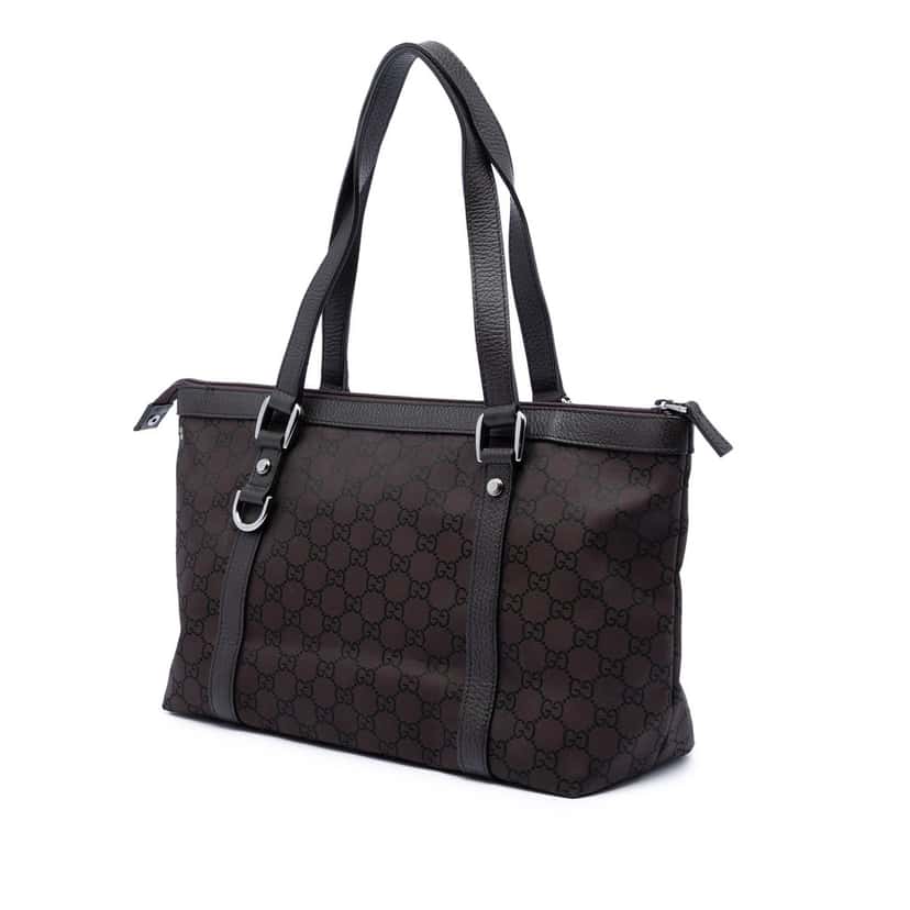 Gucci GG Canvas Abbey D Ring Tote Brown Very good condition - Back View