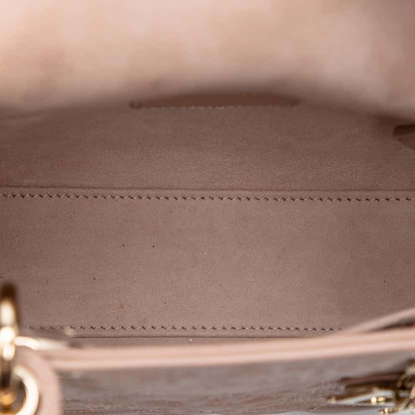 Dior Small Embroidered Calfskin Ornamental My ABCDior Lady Dior Brown Leather Very good condition - Model View