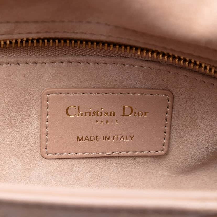 Dior Small Embroidered Calfskin Ornamental My ABCDior Lady Dior Brown Leather Very good condition - Box View