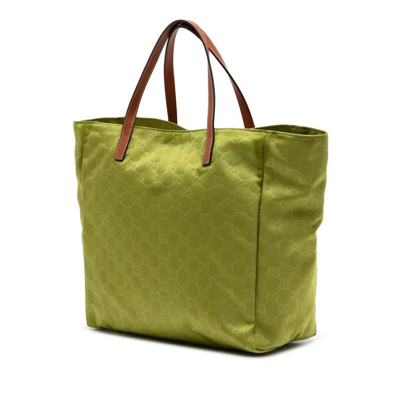 Gucci GG Nylon Tote Green Very good condition - Back View