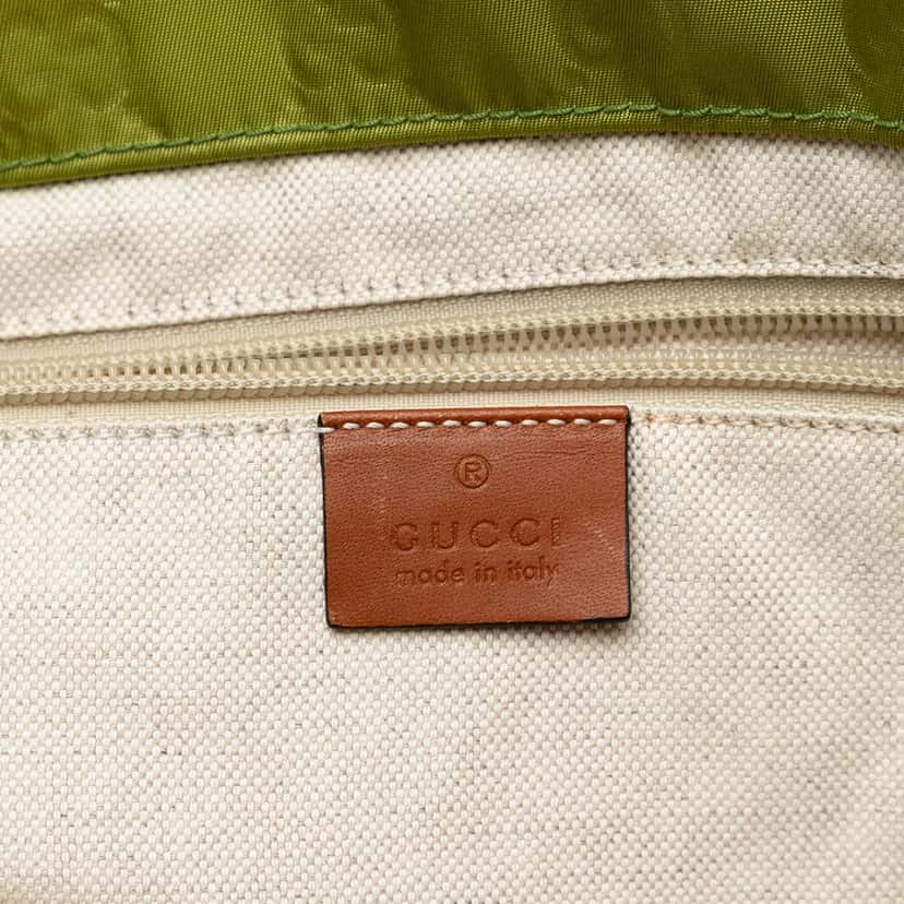Gucci GG Nylon Tote Green Very good condition - Box View