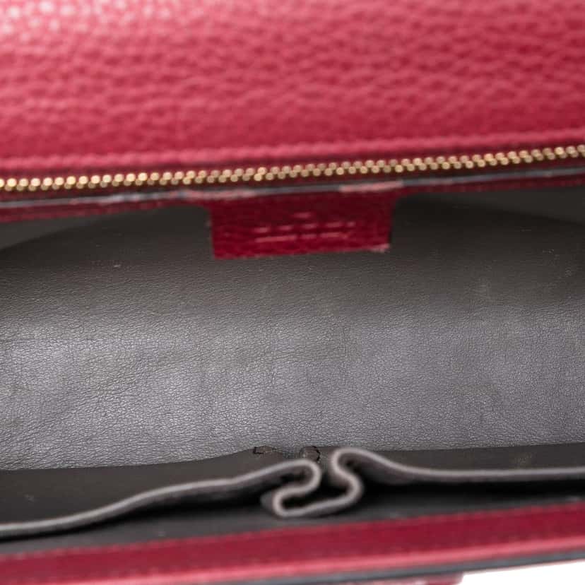 Gucci Medium Leather Miss Bamboo Crossbody Red Leather Very good condition - Model View