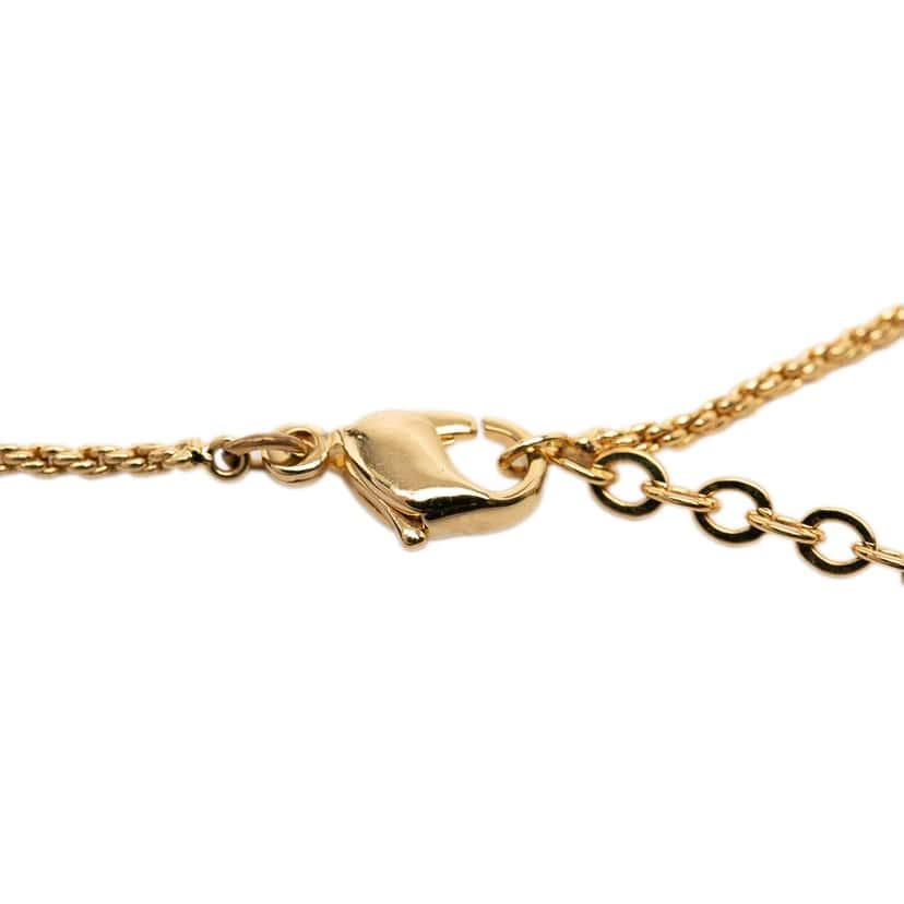 Dior Gold Plated Logo Pendant Necklace Gold Metal Very good condition - Inside View