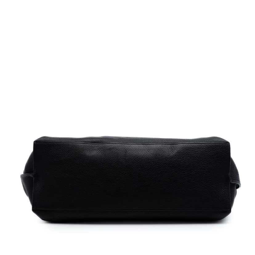 Gucci Large Calfskin Bamboo Daily Satchel Black Leather Very good condition - Inside View