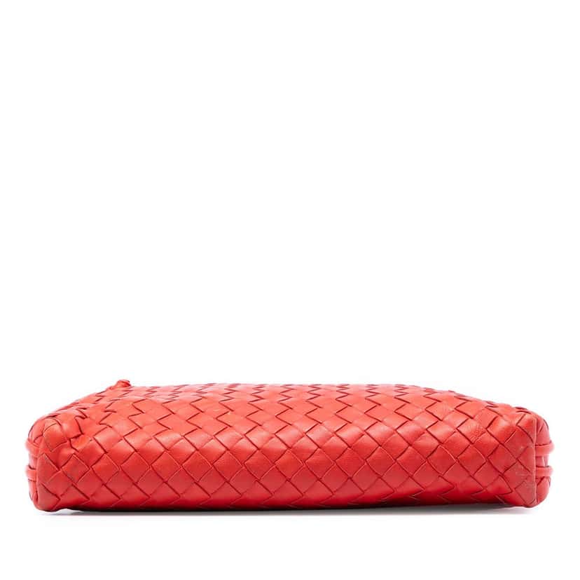 Bottega Veneta Nappa Intrecciato Nodini Crossbody Orange Leather Very good condition - Inside View