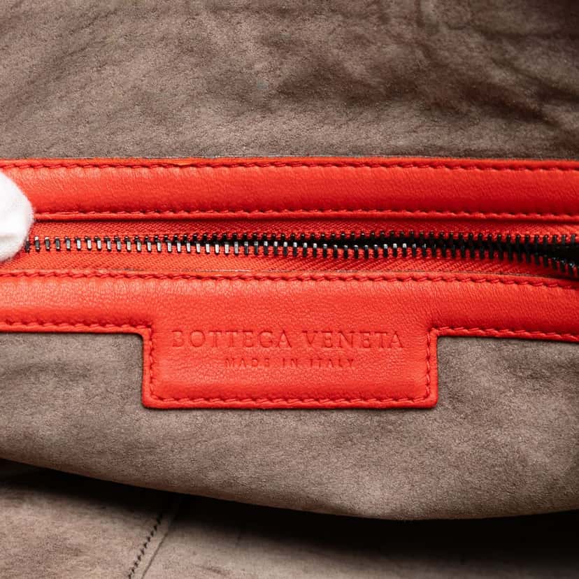Bottega Veneta Nappa Intrecciato Nodini Crossbody Orange Leather Very good condition - Box View