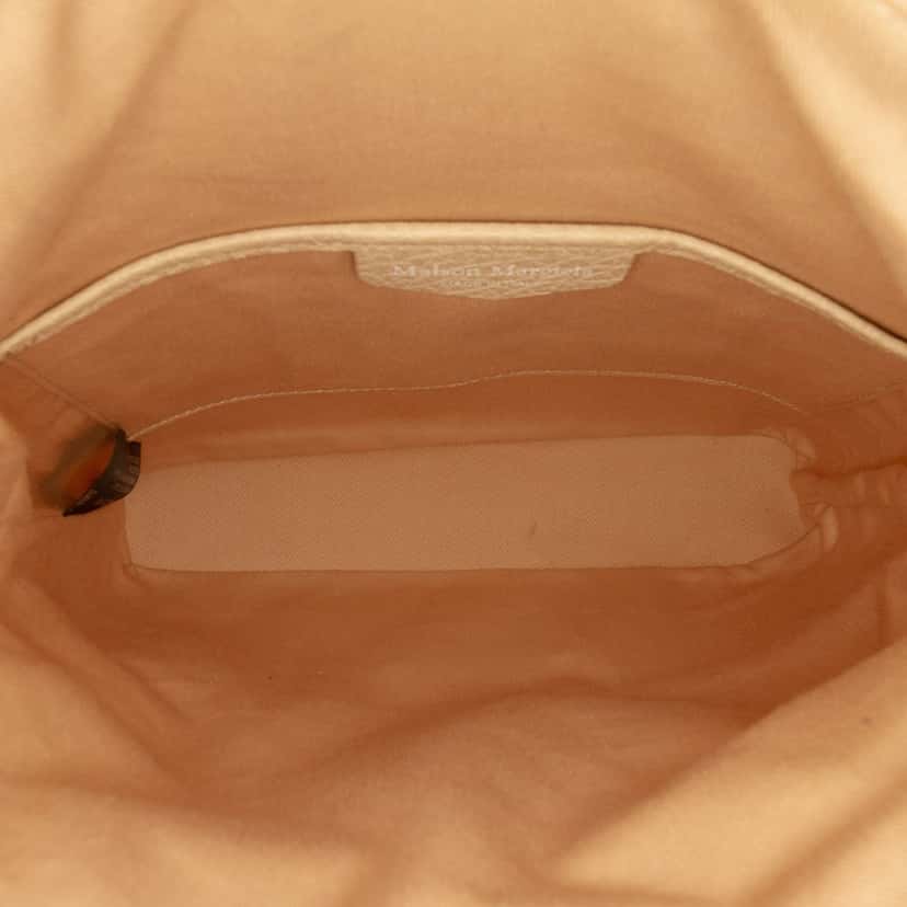 Maison Margiela Small Canvas and Grained Calfskin 5AC Foldable Crossbody Beige Very good condition - Model View