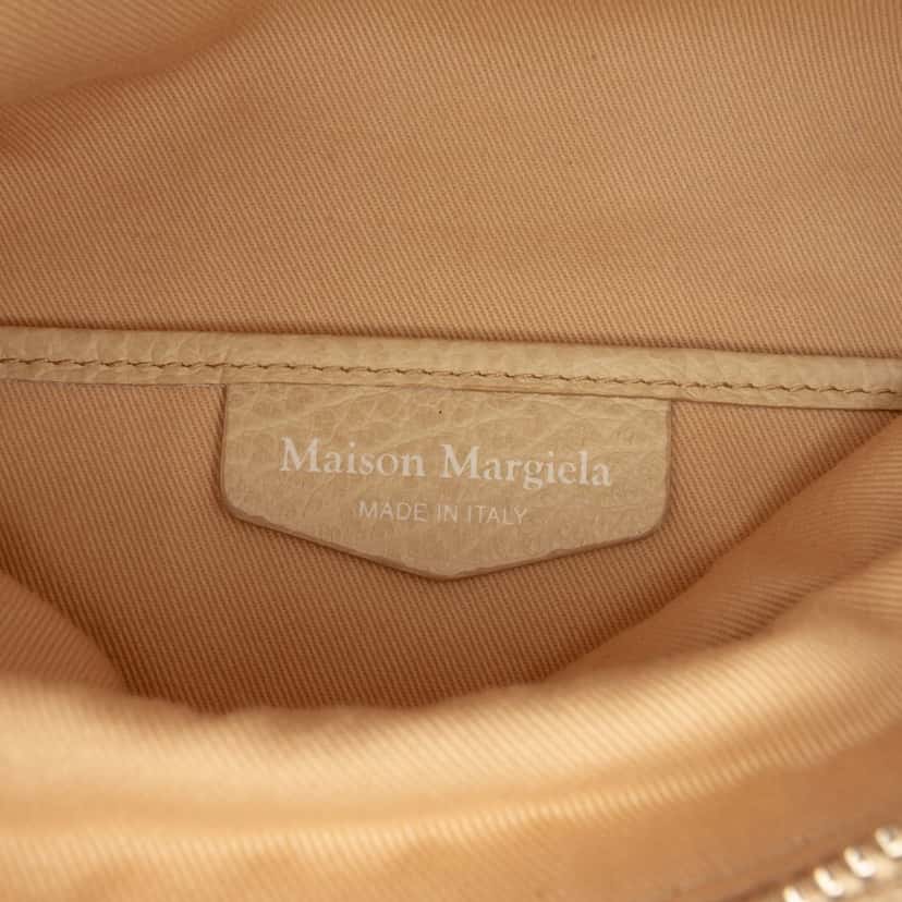 Maison Margiela Small Canvas and Grained Calfskin 5AC Foldable Crossbody Beige Very good condition - Box View