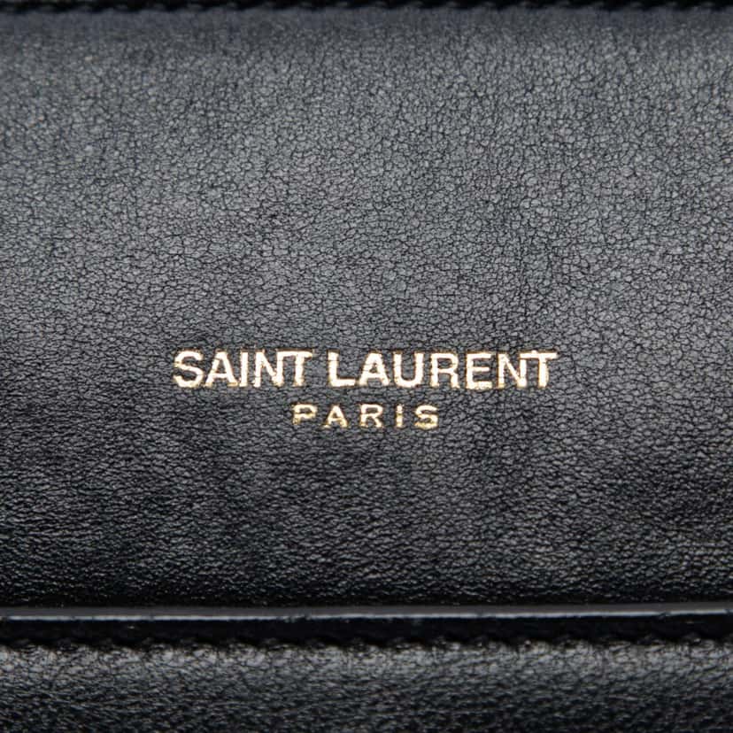 Saint Laurent Baby Leather Star Patchwork Classic Duffle Satchel Black Leather Very good condition - Box View
