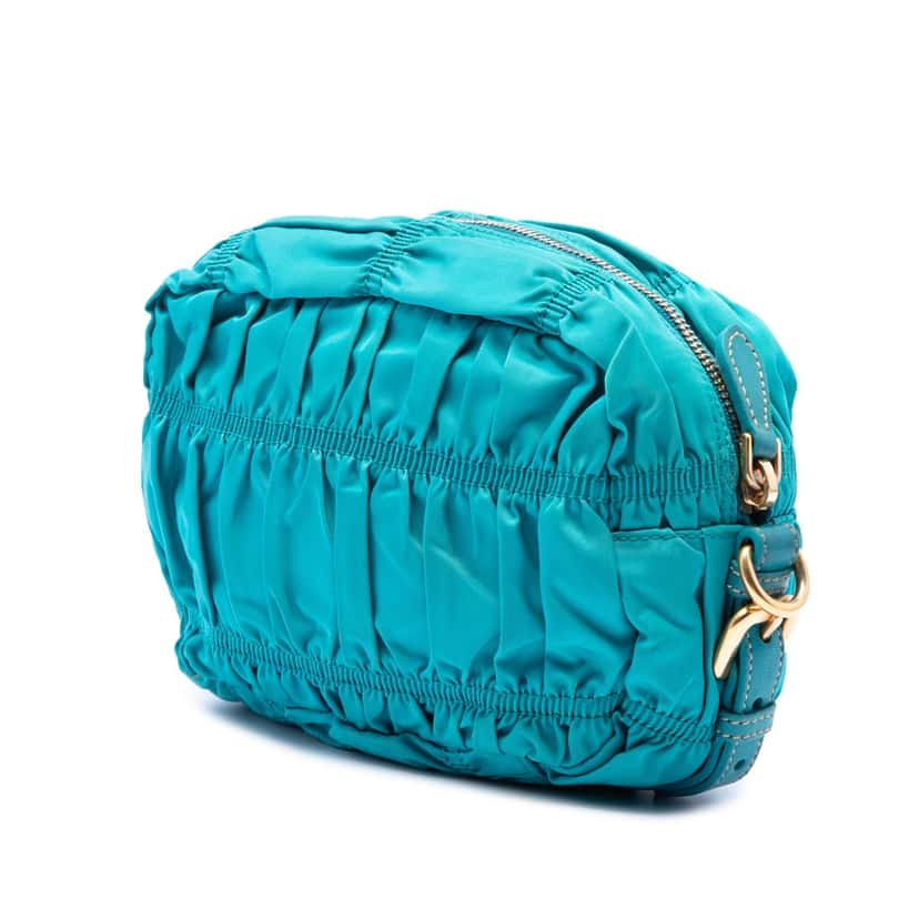 Prada Tessuto Gaufre Crossbody Blue Very good condition - Back View
