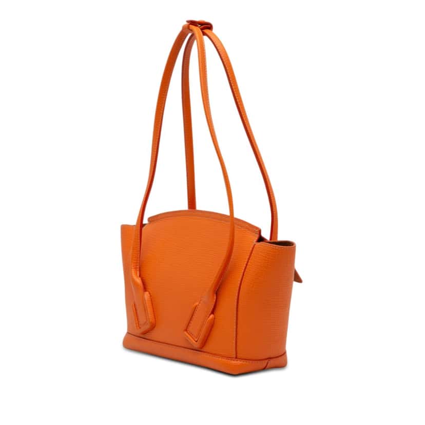 Bottega Veneta Small Grained Calfskin Arco Tote Orange Leather Very good condition - Back View
