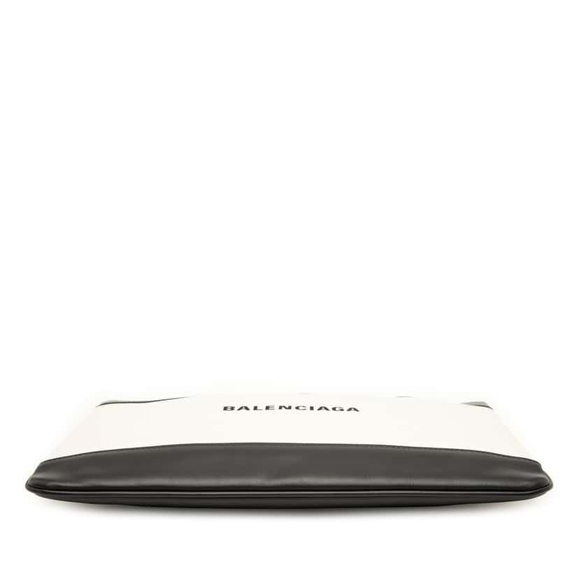 Balenciaga Canvas Navy Clip M Clutch Brown Very good condition - Inside View