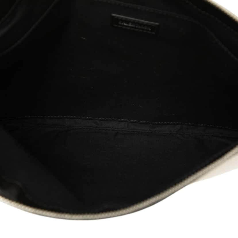 Balenciaga Canvas Navy Clip M Clutch Brown Very good condition - Model View