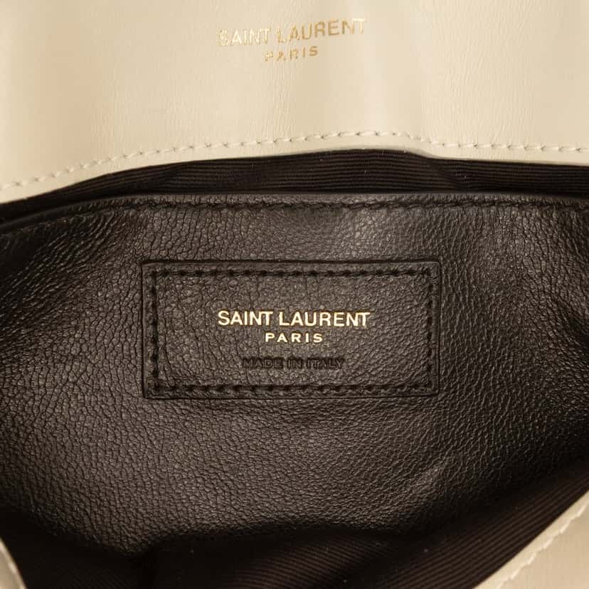 Saint Laurent Small Matelasse Calfskin Monogram LouLou Shoulder Bag Brown Leather Very good condition - Box View