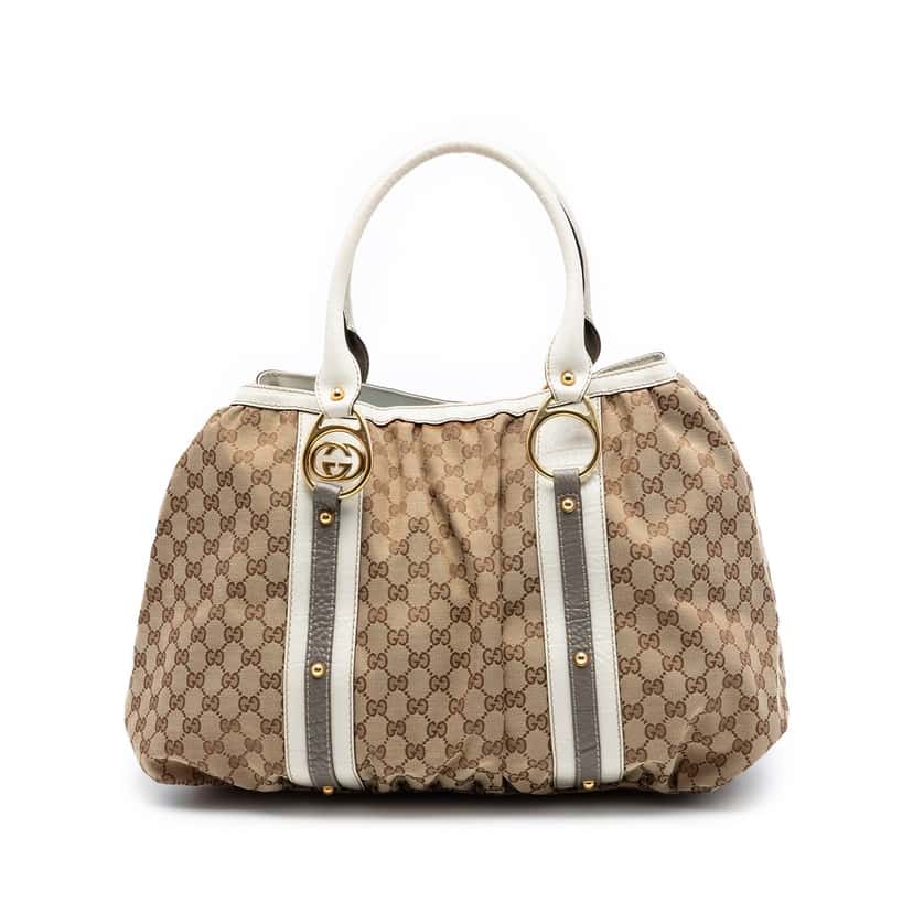 Gucci GG Canvas Interlocking G Tote Beige Very good condition - Front View