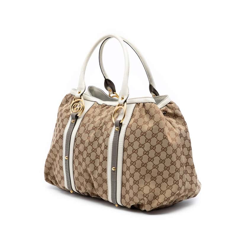 Gucci GG Canvas Interlocking G Tote Beige Very good condition - Back View