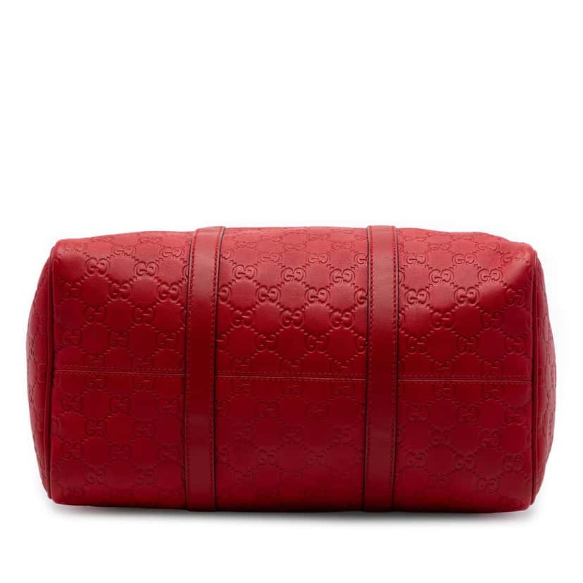 Gucci Medium Guccissima Joy Boston Bag Red Leather Very good condition - Inside View