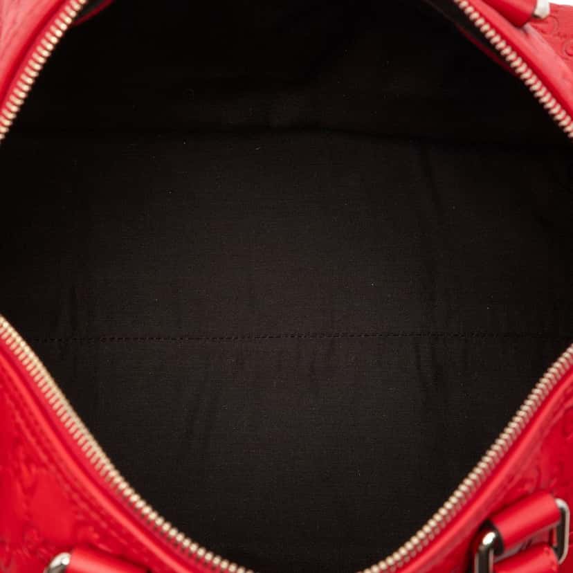 Gucci Medium Guccissima Joy Boston Bag Red Leather Very good condition - Model View