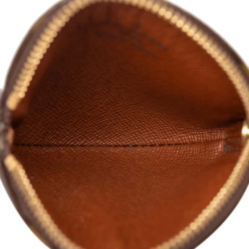 Louis Vuitton Monogram Round Coin Pouch Brown Very good condition - Model View