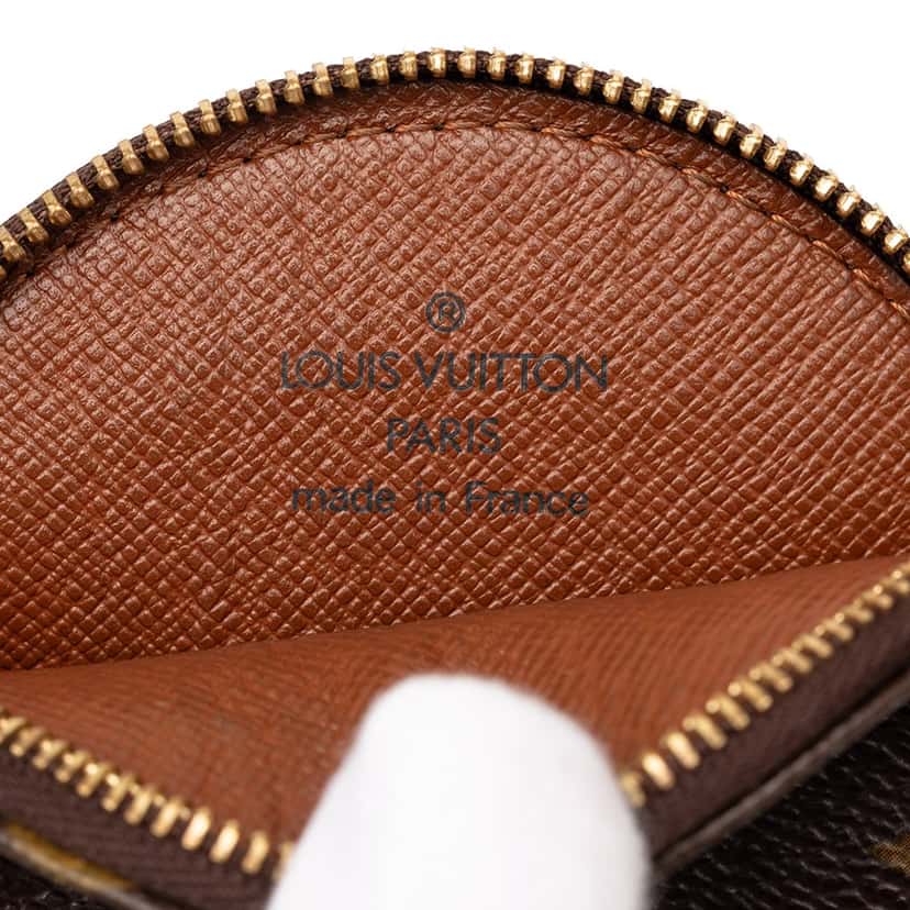 Louis Vuitton Monogram Round Coin Pouch Brown Very good condition - Box View