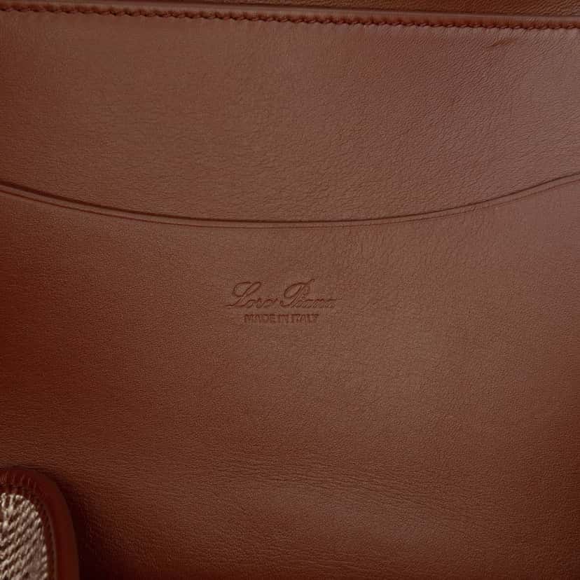 Loro Piana Toile Herringbone and Leather Loom L32 Beige Very good condition - Box View
