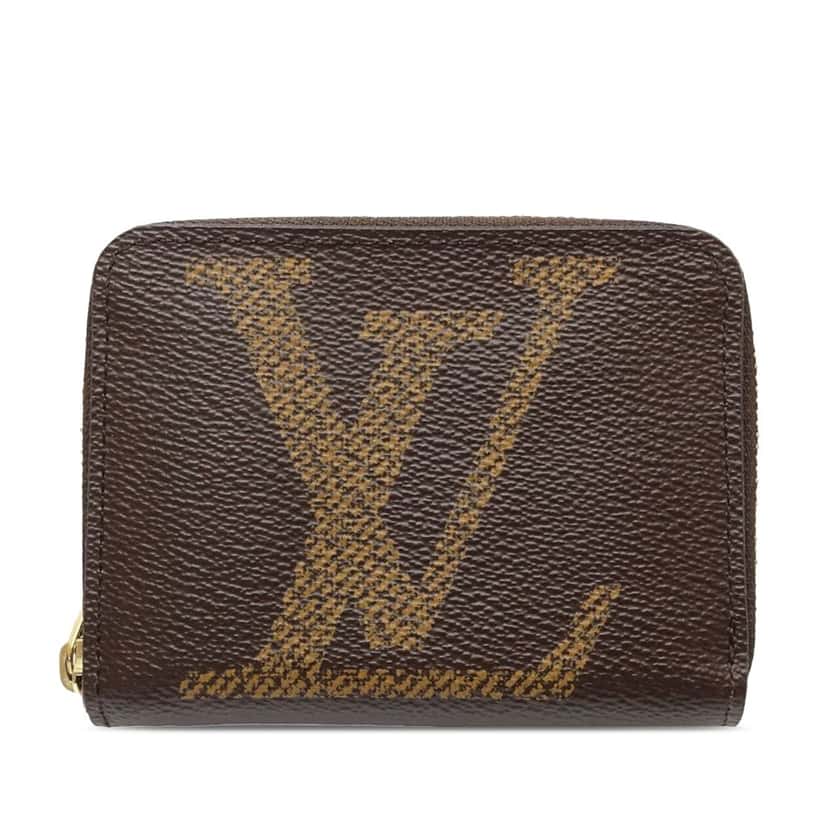Louis Vuitton Monogram Giant Zippy Coin Pouch Brown Very good condition - Front View